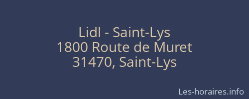 Lidl - Saint-Lys