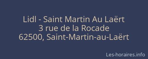 Lidl - Saint Martin Au Laërt