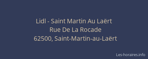 Lidl - Saint Martin Au Laërt