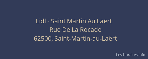 Lidl - Saint Martin Au La&euml;rt
