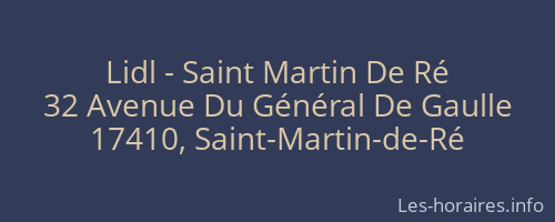 Lidl - Saint Martin De Ré