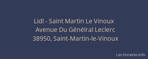 Lidl - Saint Martin Le Vinoux