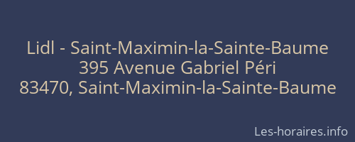 Lidl - Saint-Maximin-la-Sainte-Baume