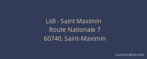 Lidl - Saint Maximin