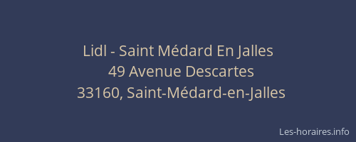 Lidl - Saint Médard En Jalles