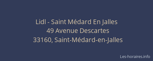 Lidl - Saint M&eacute;dard En Jalles
