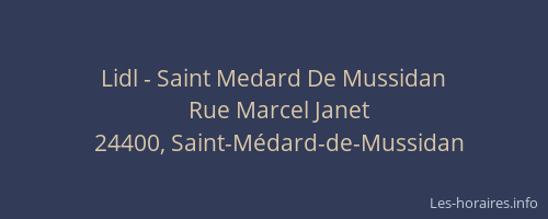 Lidl - Saint Medard De Mussidan