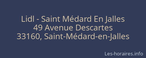 Lidl - Saint Médard En Jalles
