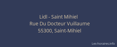 Lidl - Saint Mihiel