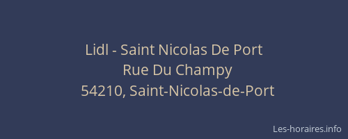 Lidl - Saint Nicolas De Port