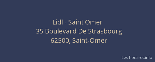 Lidl - Saint Omer