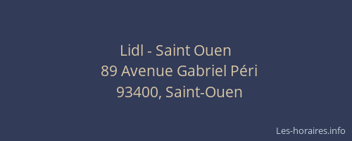 Lidl - Saint Ouen