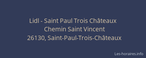 Lidl - Saint Paul Trois Châteaux