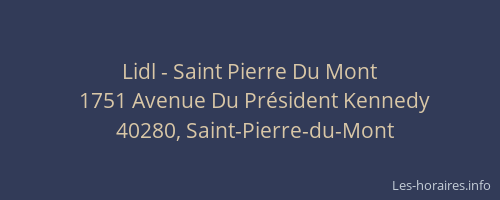 Lidl - Saint Pierre Du Mont