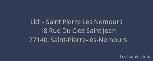 Lidl - Saint Pierre Les Nemours