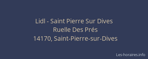 Lidl - Saint Pierre Sur Dives