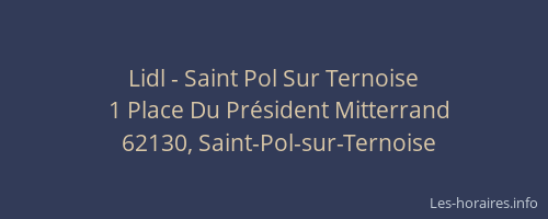 Lidl - Saint Pol Sur Ternoise