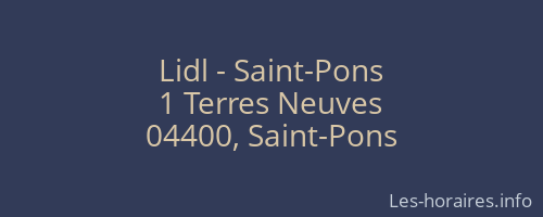 Lidl - Saint-Pons