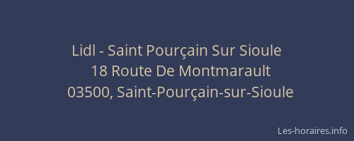 Lidl - Saint Pourçain Sur Sioule