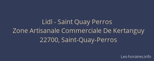 Lidl - Saint Quay Perros
