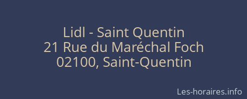 Lidl - Saint Quentin