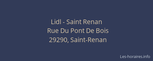Lidl - Saint Renan
