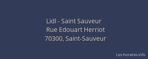 Lidl - Saint Sauveur