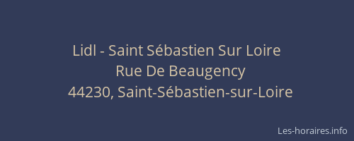 Lidl - Saint Sébastien Sur Loire