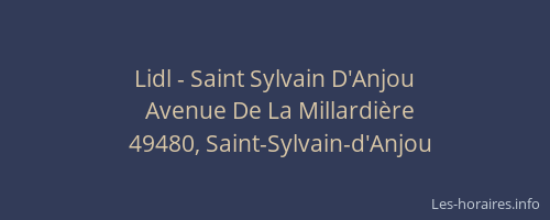 Lidl - Saint Sylvain D'Anjou