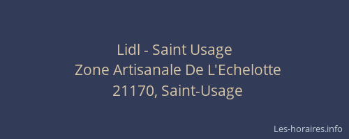 Lidl - Saint Usage