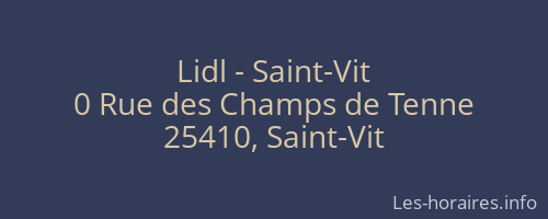 Lidl - Saint-Vit