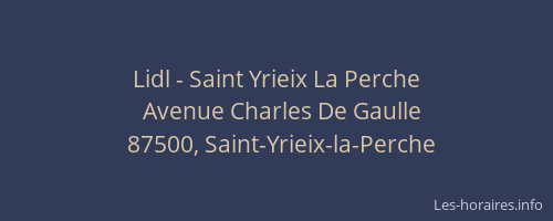 Lidl - Saint Yrieix La Perche