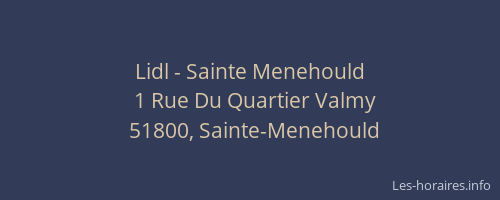 Lidl - Sainte Menehould