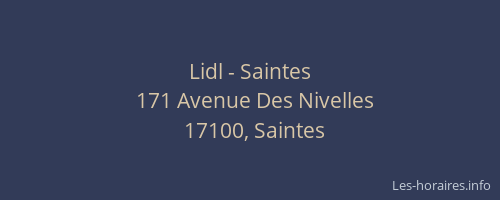 Lidl - Saintes
