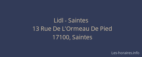 Lidl - Saintes