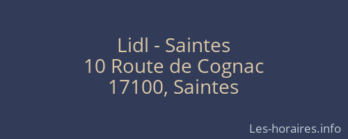 Lidl - Saintes