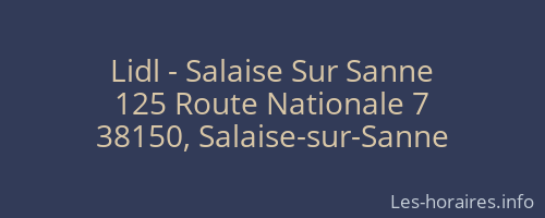 Lidl - Salaise Sur Sanne
