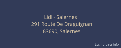 Lidl - Salernes