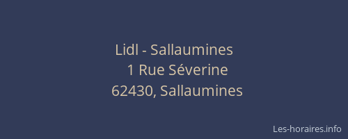 Lidl - Sallaumines