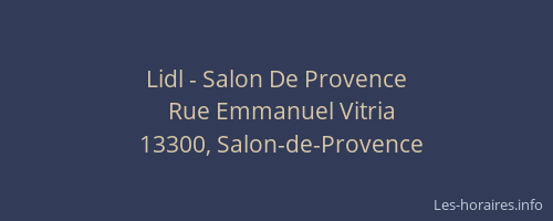 Lidl - Salon De Provence