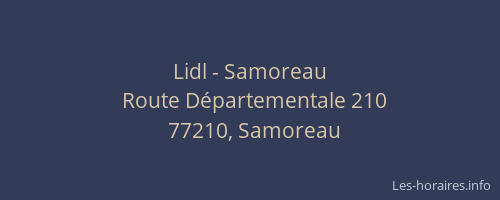 Lidl - Samoreau
