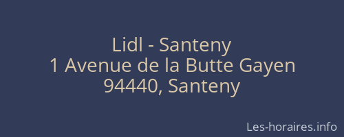 Lidl - Santeny