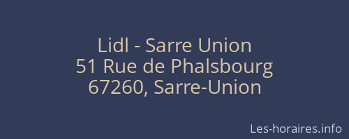 Lidl - Sarre Union