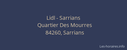 Lidl - Sarrians