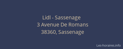 Lidl - Sassenage