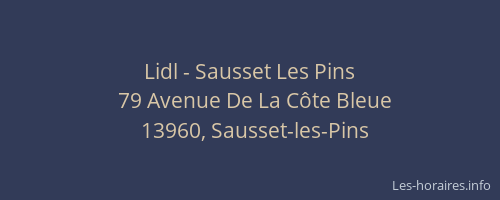 Lidl - Sausset Les Pins