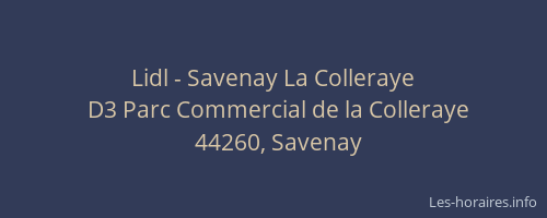 Lidl - Savenay La Colleraye