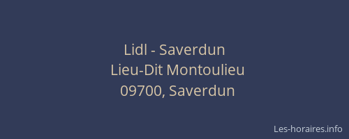 Lidl - Saverdun