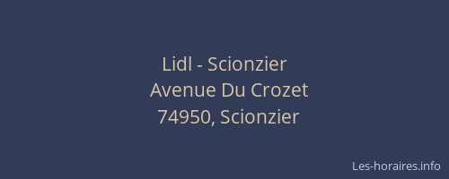 Lidl - Scionzier