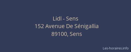 Lidl - Sens